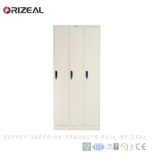 Orizeal 3 porte casier d&#39;école prix acier vêtements armoire métallique armoire (OZ-OLK006)